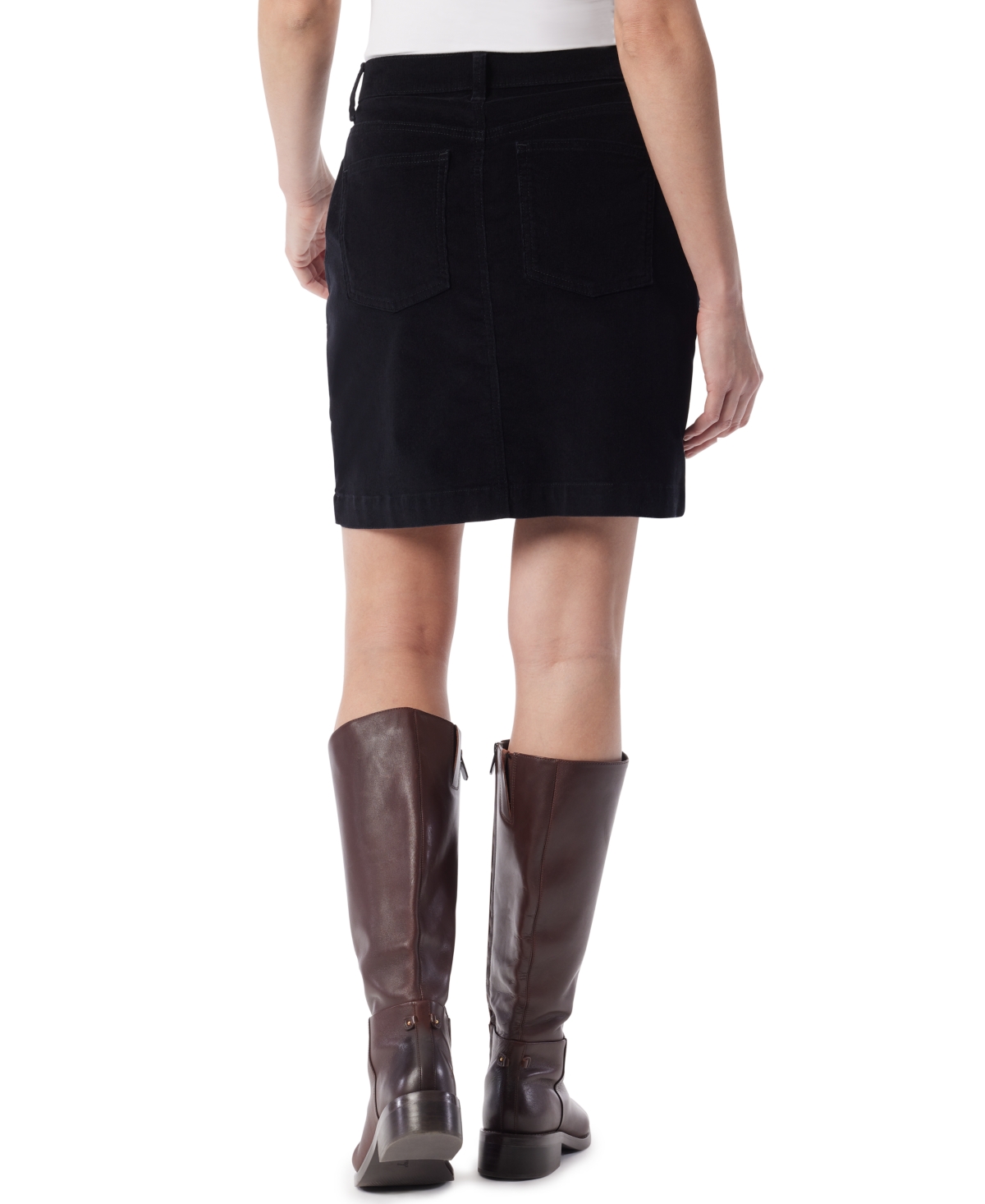 Gloria Vanderbilt Women's Cord Mini Skirt In Black