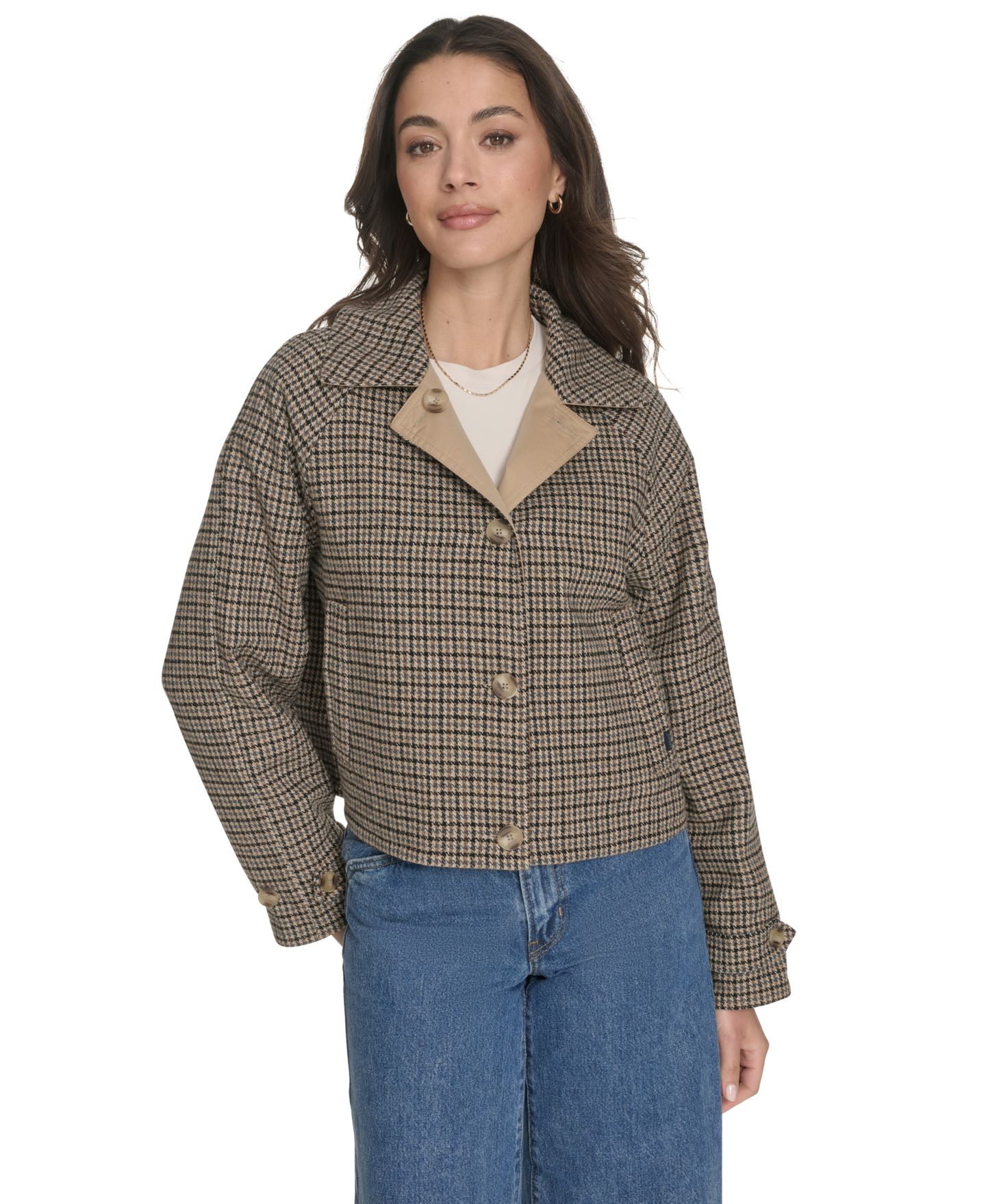 Женская куртка Levi's Reversible Trench, цвет: Хаки — фото 6
