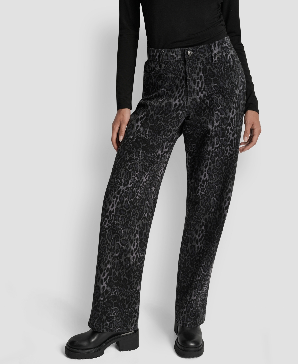 Dkny Jeans Women's Embellished Pull-on Top In Black