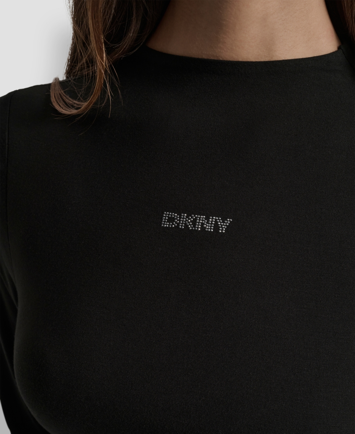 Dkny Jeans Women's Embellished Pull-on Top In Black