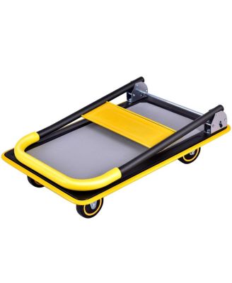 330lbs Folding Platform Cart Dolly Push Hand Truck Moving Warehouse Foldable