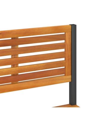 Work Table Natural Wood and Black