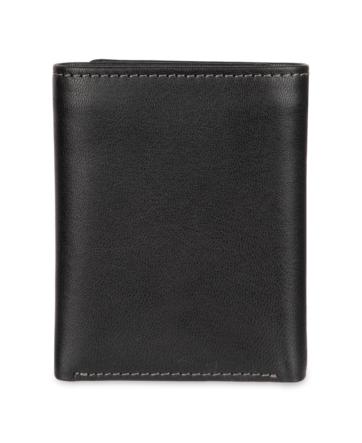 Tommy Hilfiger Men's Hidden Zipper Trifold Rfid Wallet In Black