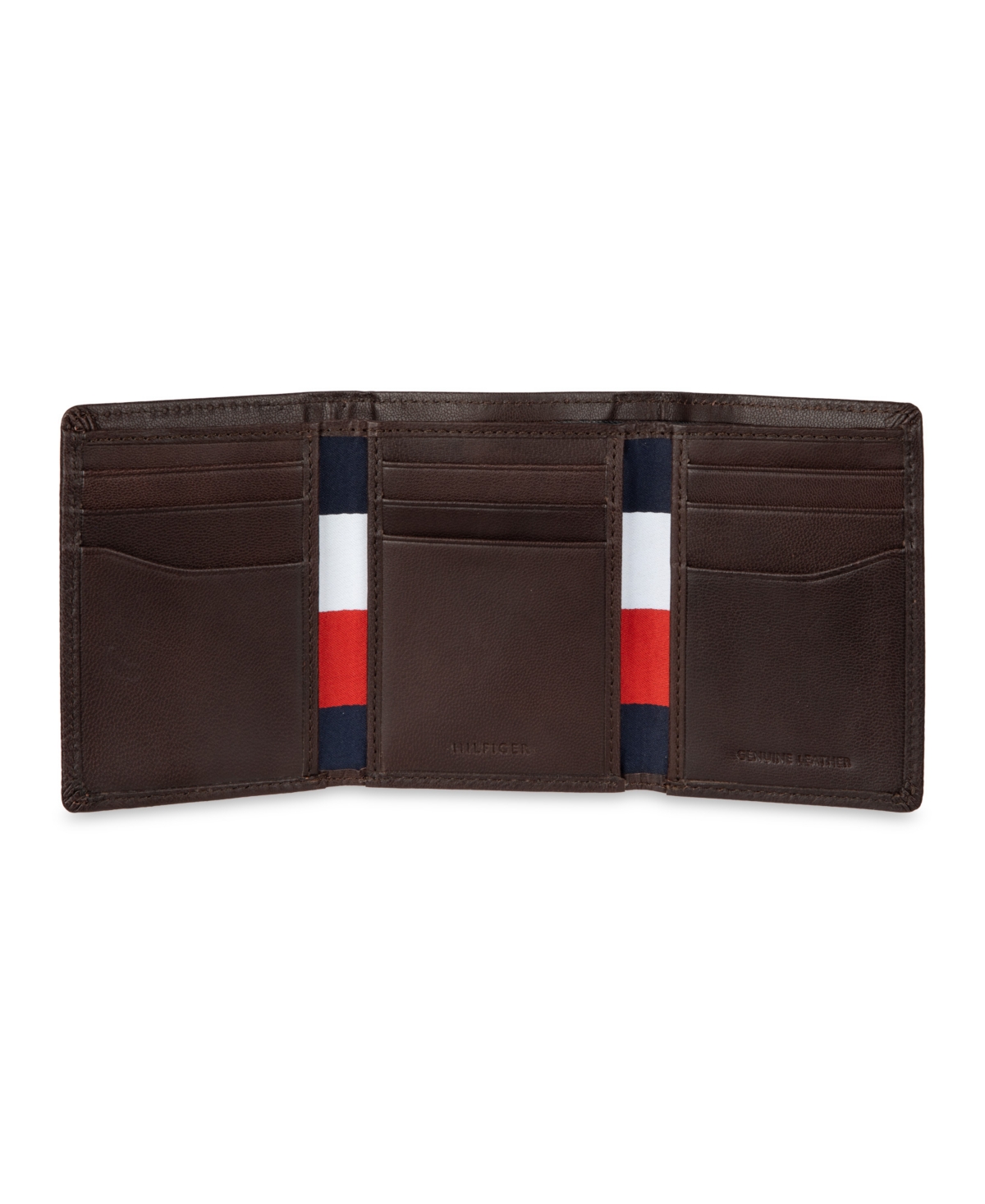 Tommy Hilfiger Men's Trifold Plaid Wallet In Brown