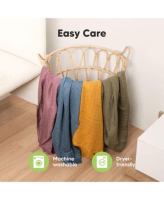 4pk Muslin Swaddle Blankets for Baby Boys, Girls - Baby Blankets, Swaddles for Newborns