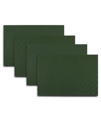 Lausanne Reversible Premium Faux Leather 12" x 18" Rectangular Placemats Set of 4