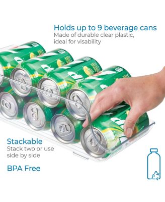 Clear Set of 3 Water Bottle Organizer and Soda Can Dispenser