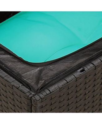 Garden Chair Black and Blue