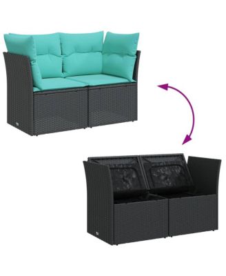 Garden Sofa Black, Blue