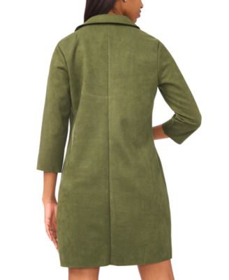 Women's 3/4 Sleeve Grommet Pocket Dress