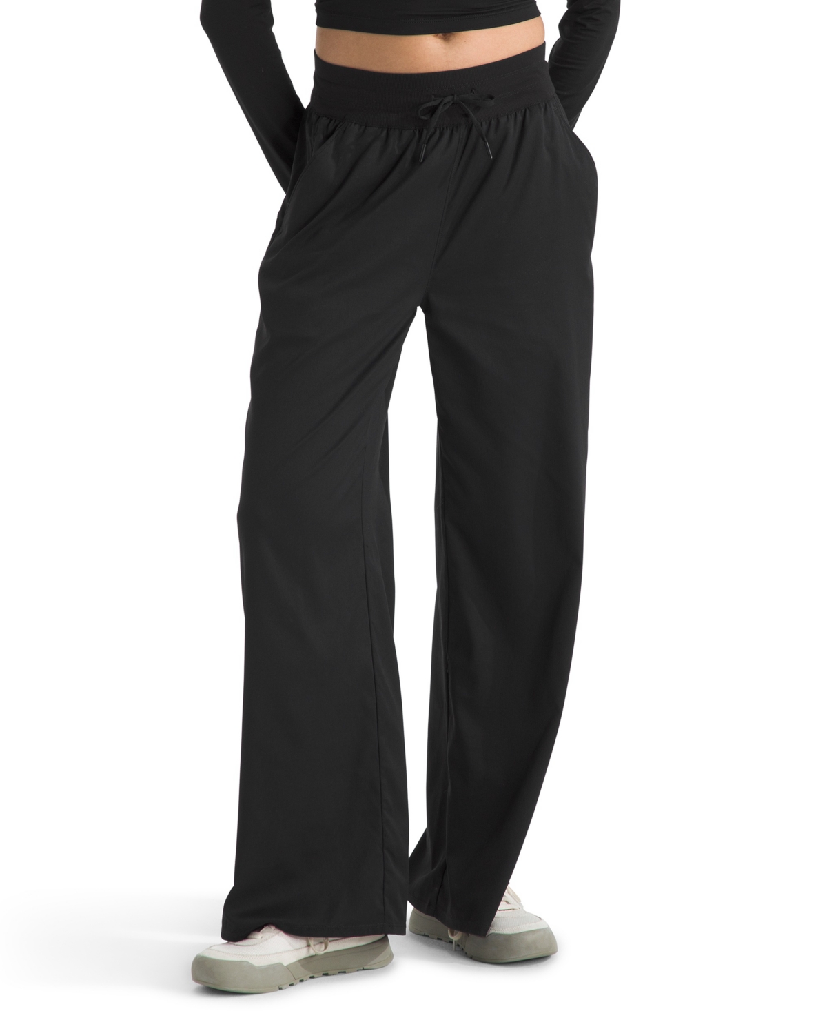 The North Face Aphrodite Arise Wide Leg Pants In Black