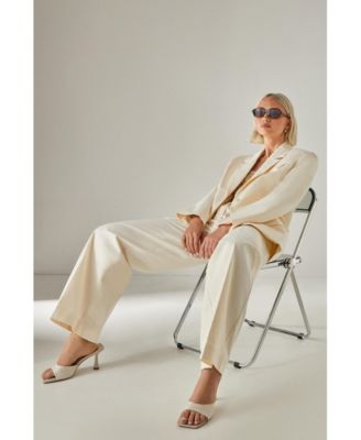 Women's Twill Buckle Tailored Pants