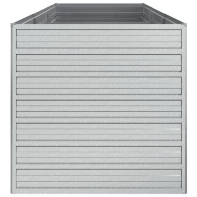 Garden Raised Bed Silver Galvanized Steel Large Garden Raised Bed