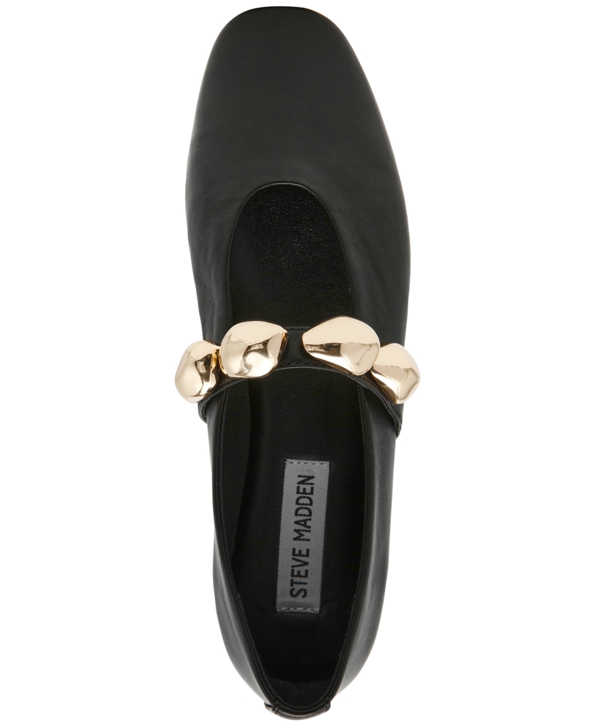 Steve Madden Poppin Embellished Mary-jane Flats In Black