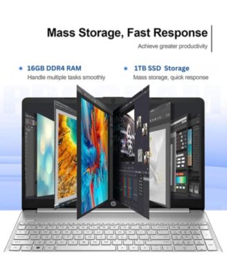 Pavilion 15.6" HD Touchscreen Anti-Glare Laptop, 16GB RAM, 1TB SSD Storage, Intel Core Processor up to 4.1GHz, Up to 11 Hours Long Battery Life, Type-C, HDMI, Windows 11 Home, Silver