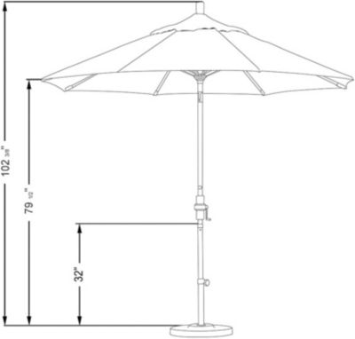 9' Golden State Series Patio Umbrella