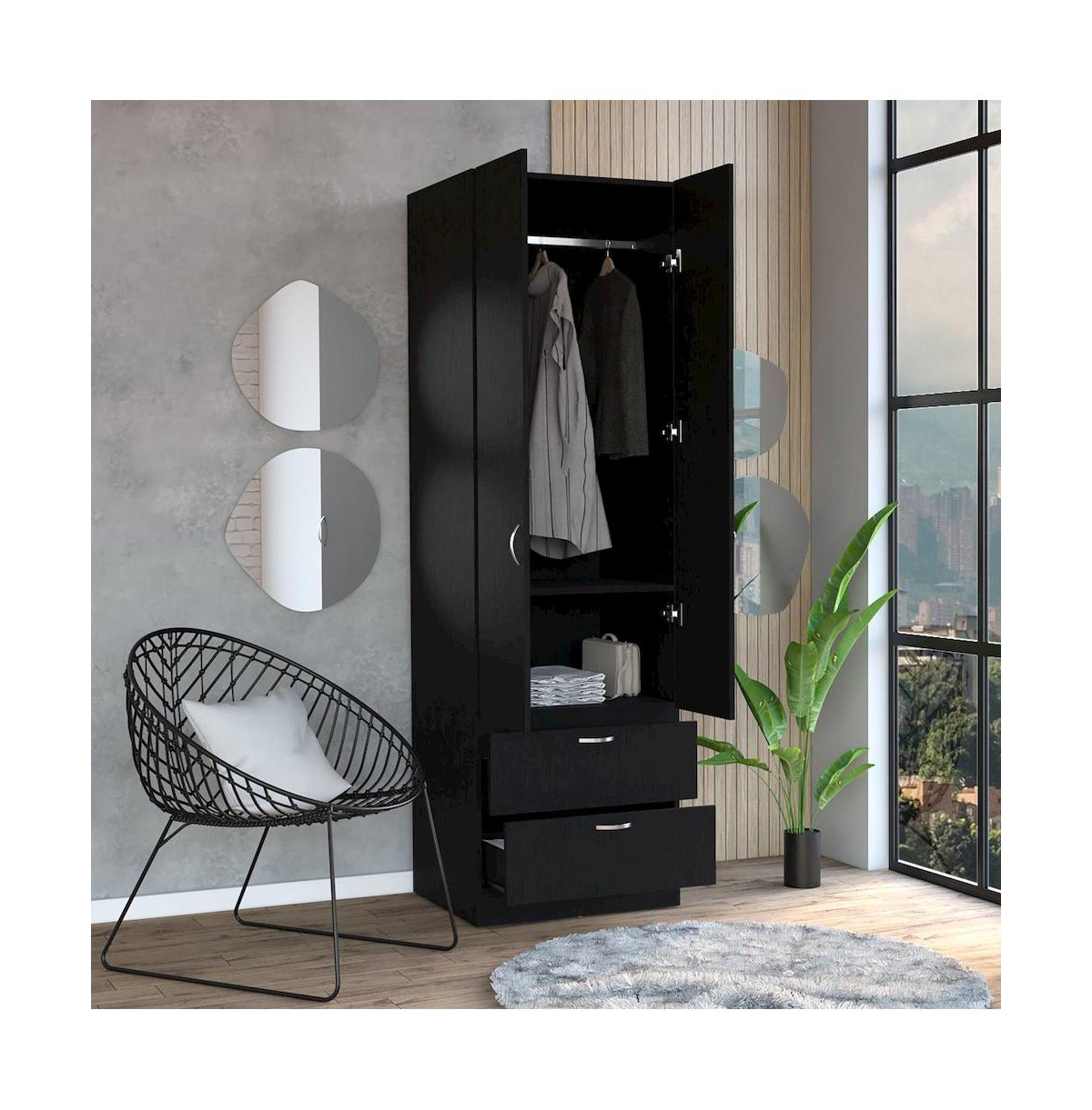 Tuhome Velloc 24"" Bathroom Vanity Black Black Mdf