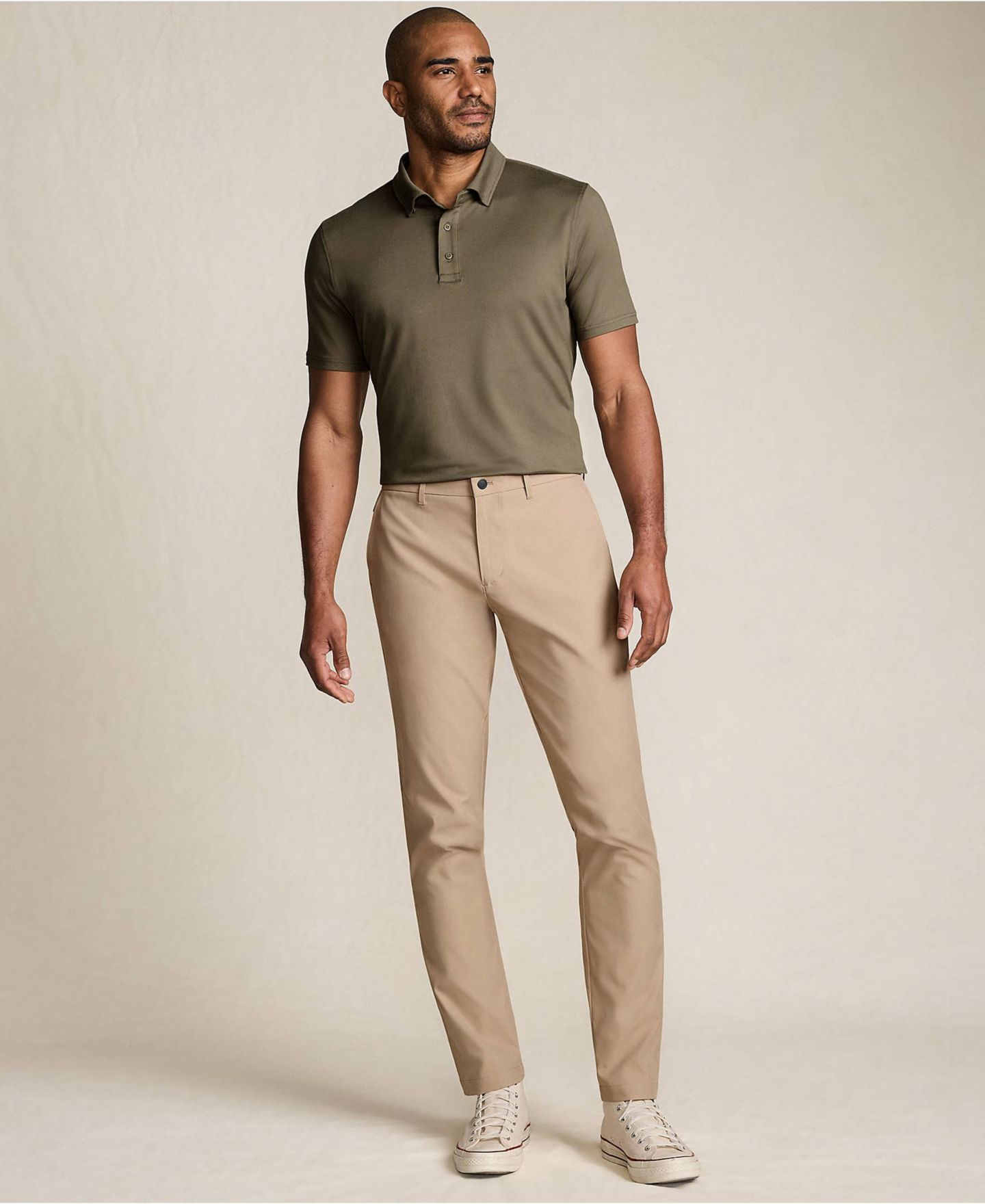 Мужские брюки Lands' End Slim Fit Performance Pant, цвет: Пустынный рыжевато-коричневый — фото 4