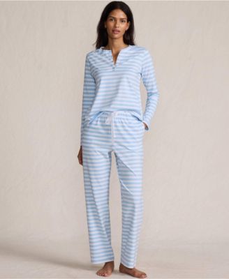 Women's Knit 2 Piece Pajama Set - Long Sleeve Top and Pants