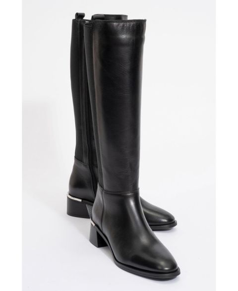 Женские ботинки Forever & Always Shoes Rochos Leather Boot, цвет: Чёрный кожаный
