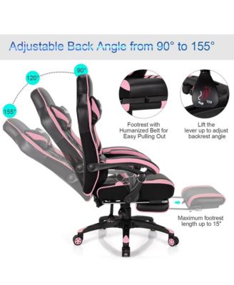 Office Computer Desk Chair Gaming Chair Adjustable Swivel w/Footrest