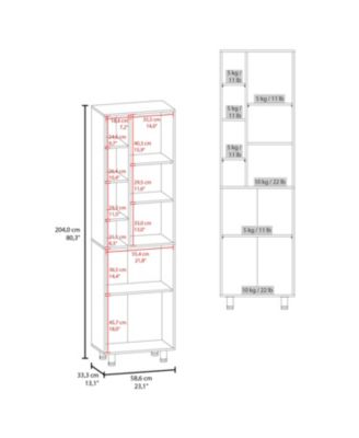 Florence Kitchen Pantry, Multiple Open and Closed Shelves, Modern Design, White
