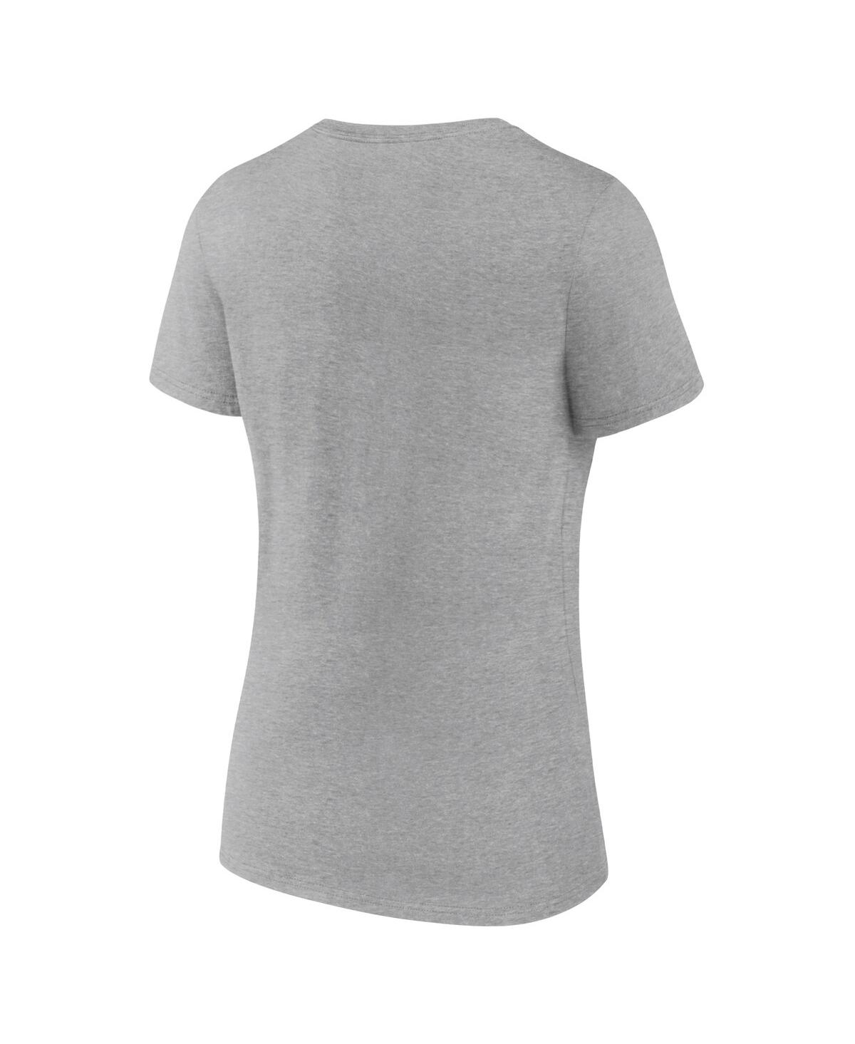 Fanatics Women's Steel New England Revolution Logo V-neck T-shirt In Gray
