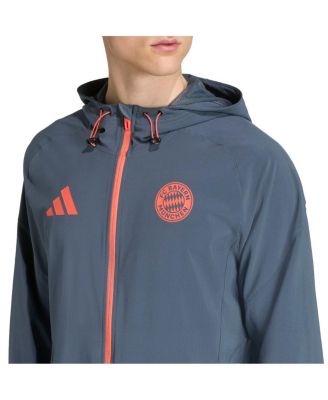 Men's Gray Bayern Munich 2025/26 Tiro Vis Tech Travel Jacket