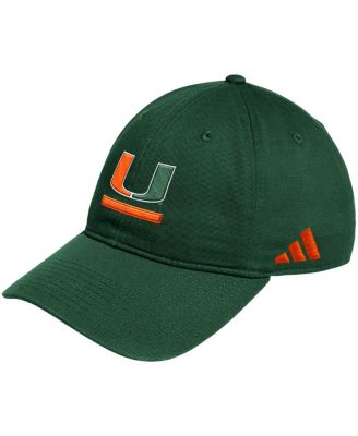 adidas - Men's Green Miami Hurricanes Locker Room Adjustable Slouch Hat