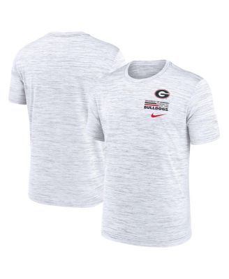Nike - Men's White Georgia Bulldogs Velocity Stacked Performance T-Shirt
