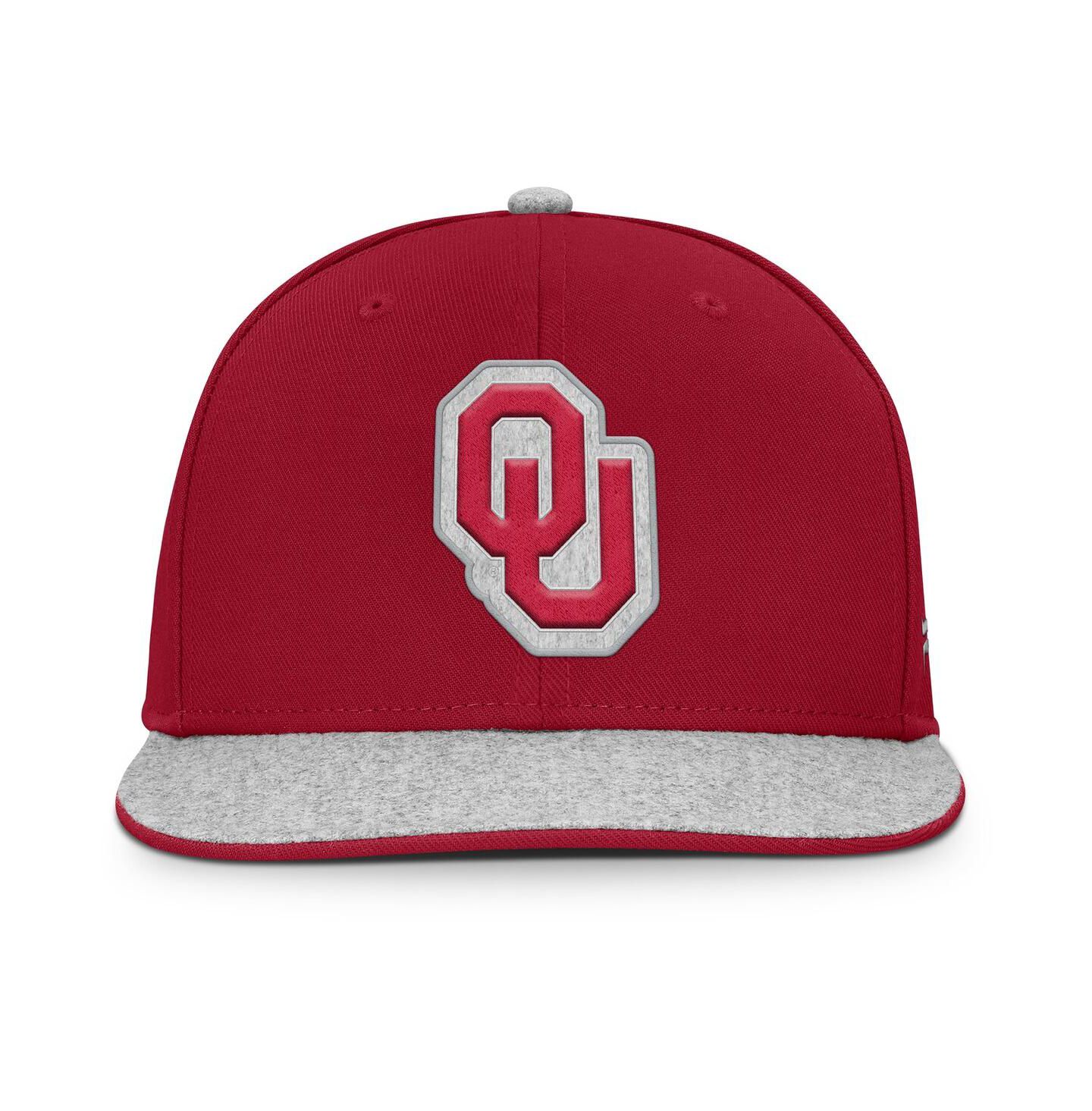 Мужская кепка Fanatics Crimson Oklahoma Sooners Loden Snapback Hat — фото 2