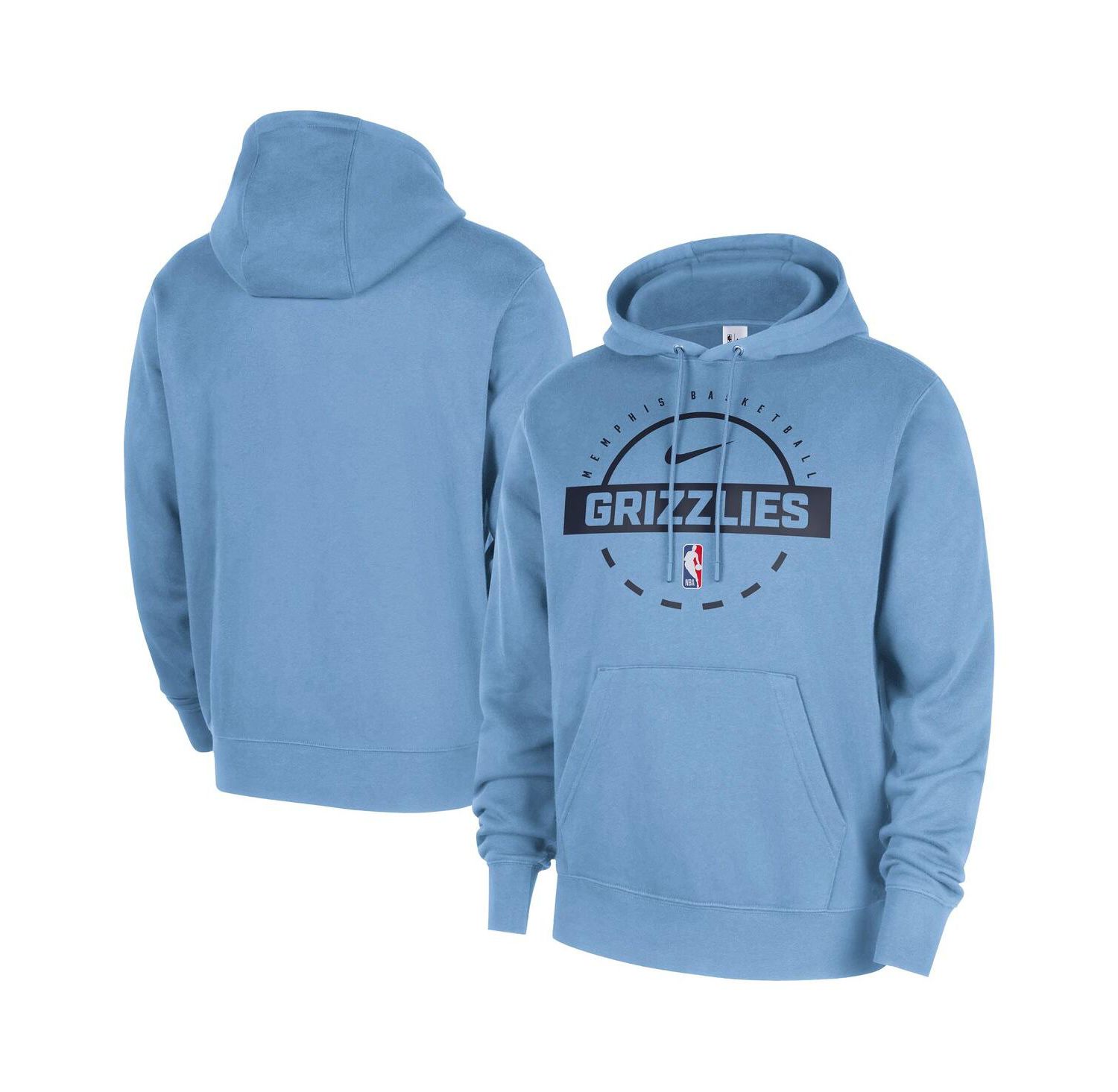 Men's Light Blue Memphis Grizzlies 2025/26 Authentic Practice Club Pullover Hoodie