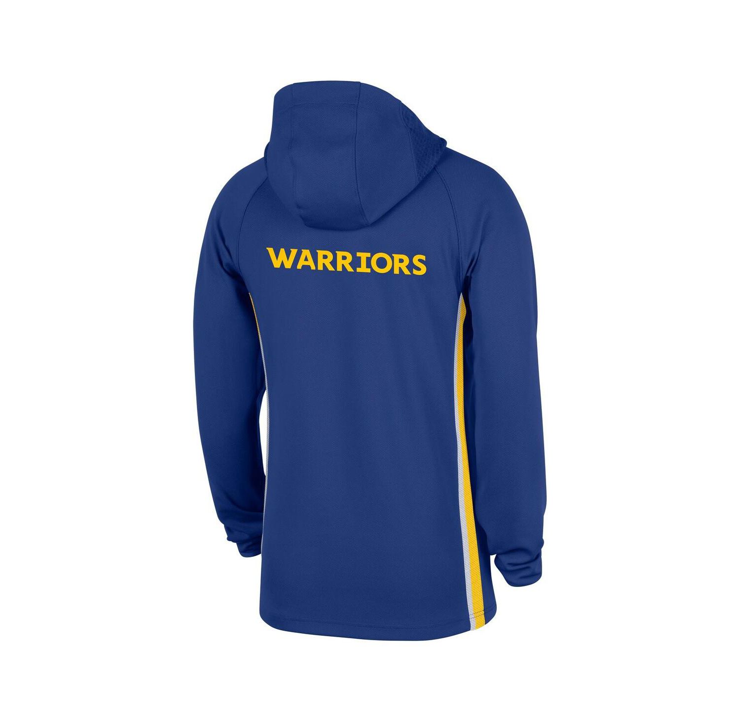 Men's Blue Golden State Warriors Authentic On Court Zone Quarter-Zip Dri-FIT Hoodie Jacket