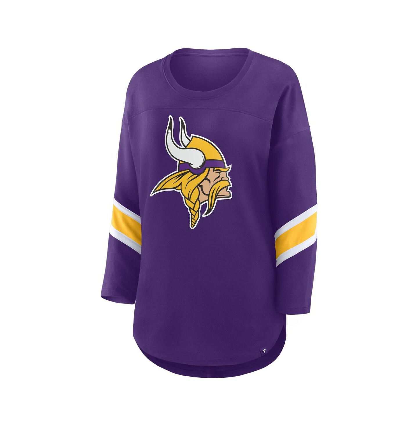 Женская футболка Fanatics Purple Minnesota Vikings Redzone 3/4-Sleeve — фото 2