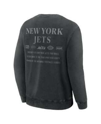 Men's Black New York Jets Deep Route Pullover Sweatshirt