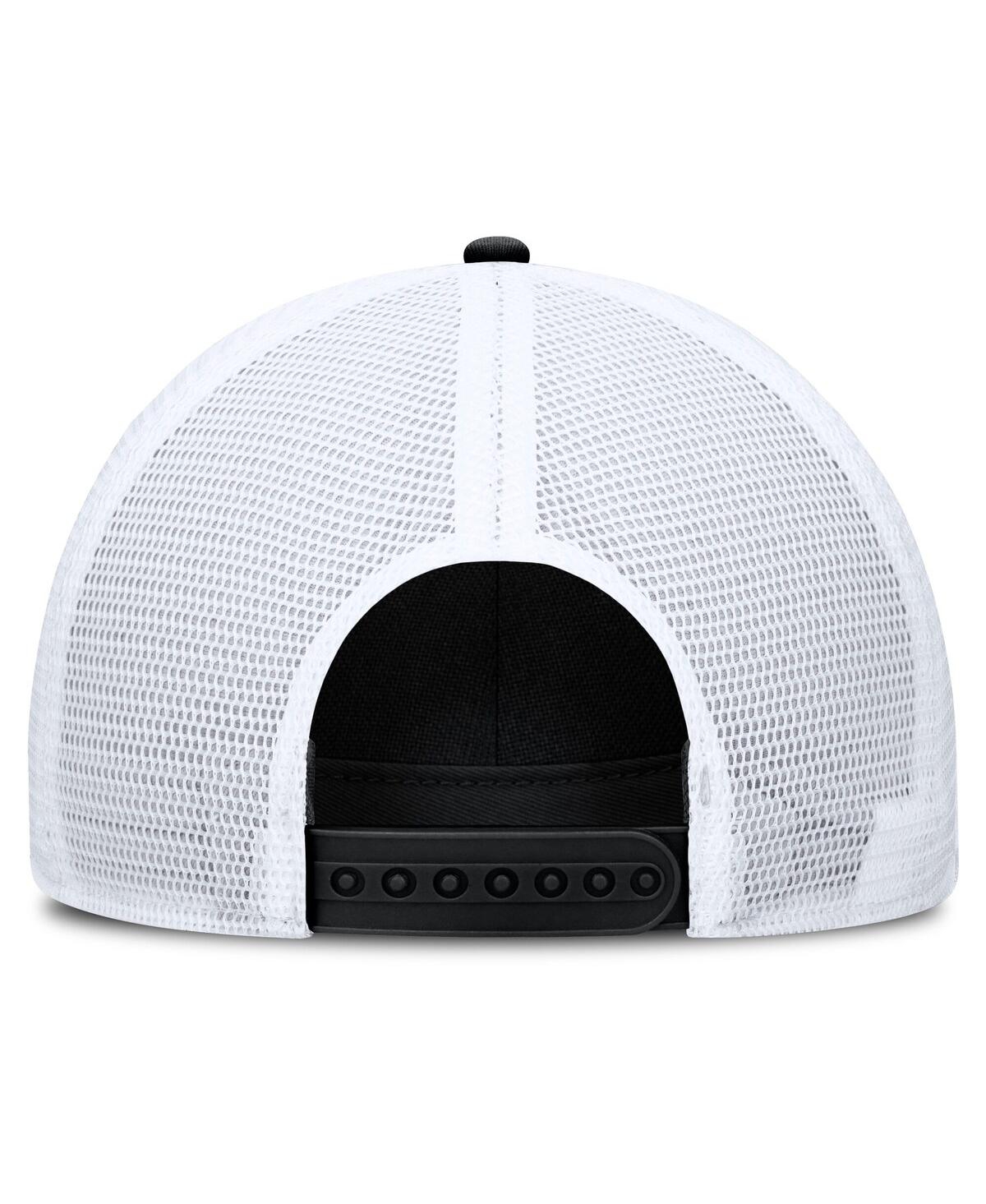 Nike Men's Black/white Duke Blue Devils 2025 On-field Rise Engineered Trucker Adjustable Hat In Black