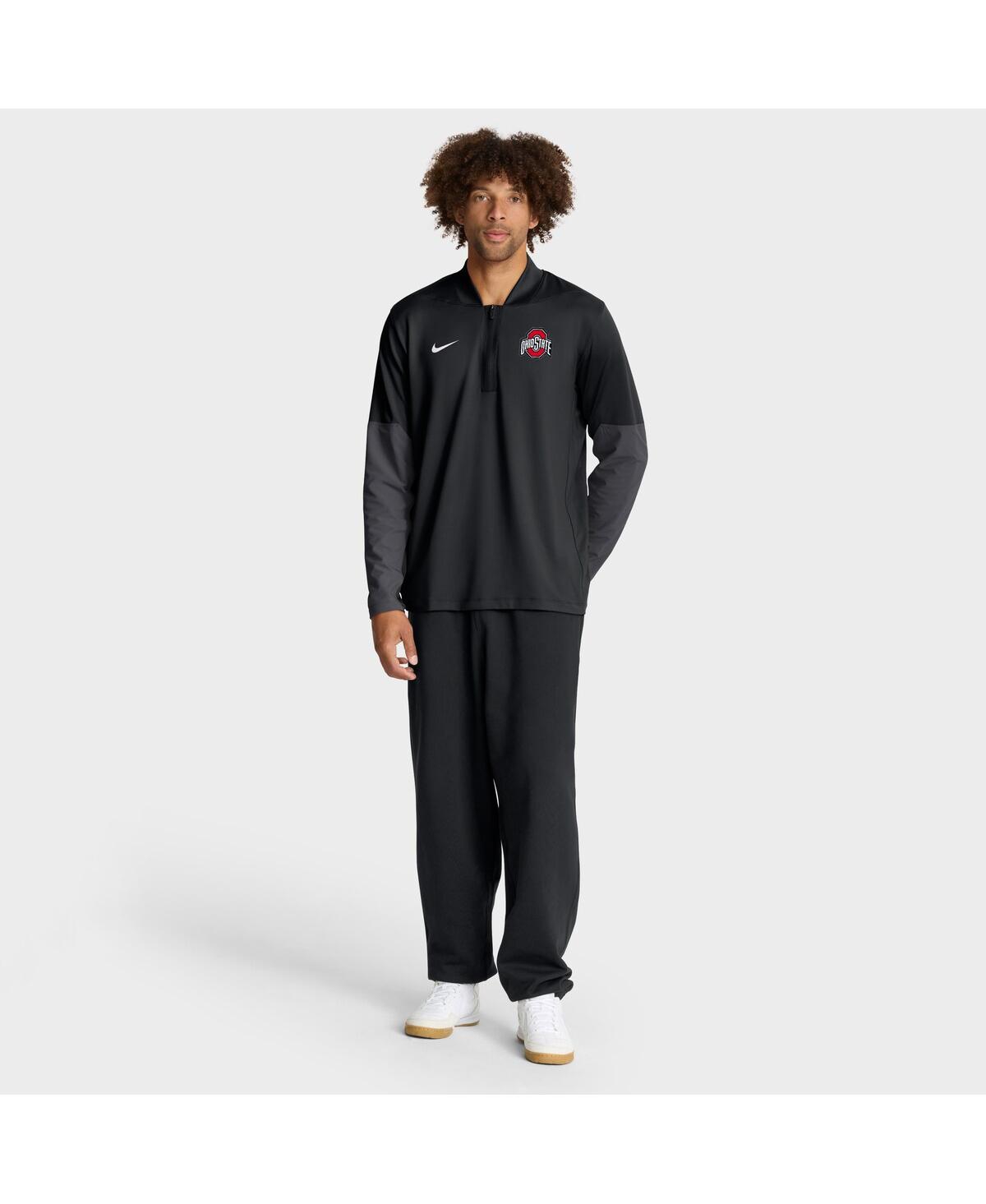 Nike Men's Black Ohio State Buckeyes One Goal Performance Half-zip Pullover Sweatshirt In Black