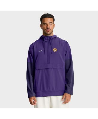 Nike - Men's Purple LSU Tigers Anorak Half-Zip Hoodie Jacket