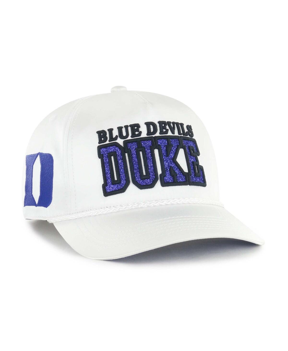 47 Brand Women's White Duke Blue Devils Outspoken Hitch Adjustable Hat In White