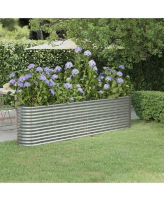 Garden Raised Bed Silver Powder-coated steel Large Durable