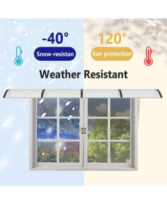 Door Canopy Black, Transparent Polycarbonate, ABS, Aluminum
