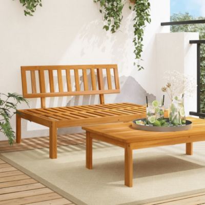 Pallet Sofa Wood color Solid acacia wood Standard Modular