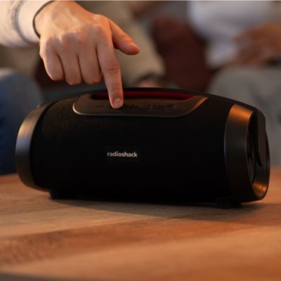 Portable Bluetooth Speaker in Pump Style 80W IPX5 Splashproof RGB Black with TWS For Pairing