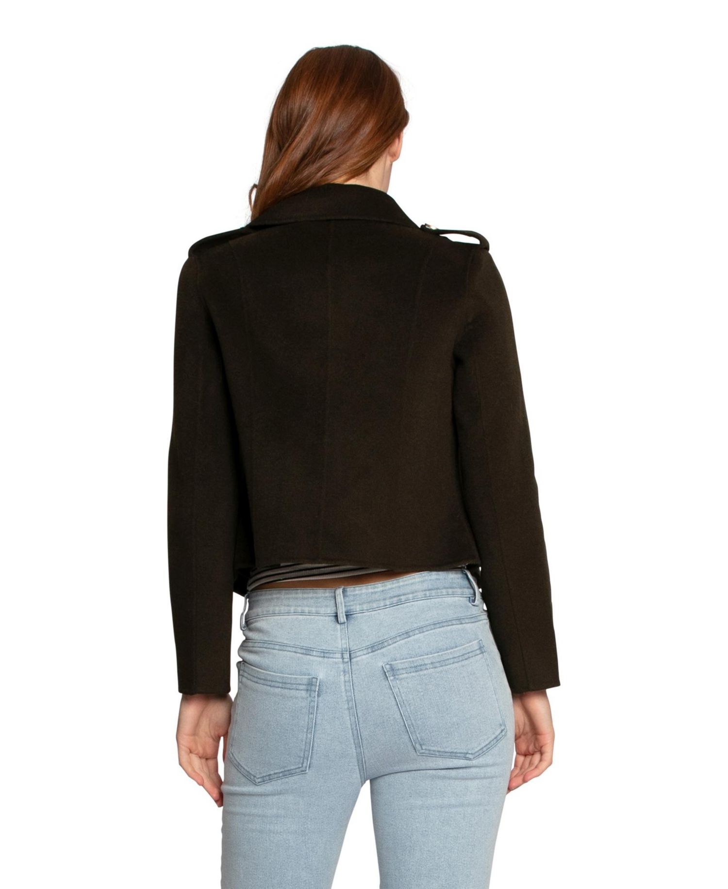 Women's Love Me Now Wool Blend Military Style Coat