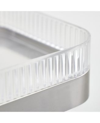 Wall Mounted Paper Holder with Shelf - Clear/Satin/Gray