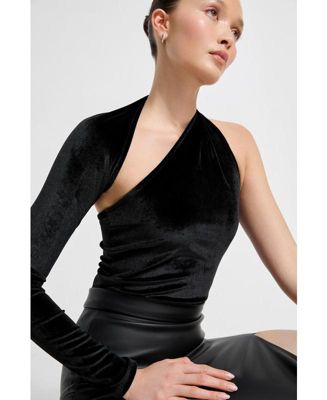 Women's Manhattan Velvet One Shoulder Top