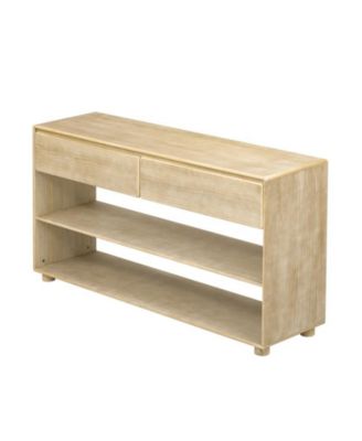 Storage Cabinet Vintage Entryway Table with Drawers and Shelves