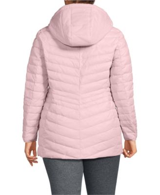 Plus Size Wanderweight Packable Down Hooded Long Jacket