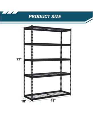 Garage Shelving Heavy Duty, Storage Shelves 2500Lbs Capacity, Adjustable Metal Shelving Unit, 5 Tier Industrial Shelves