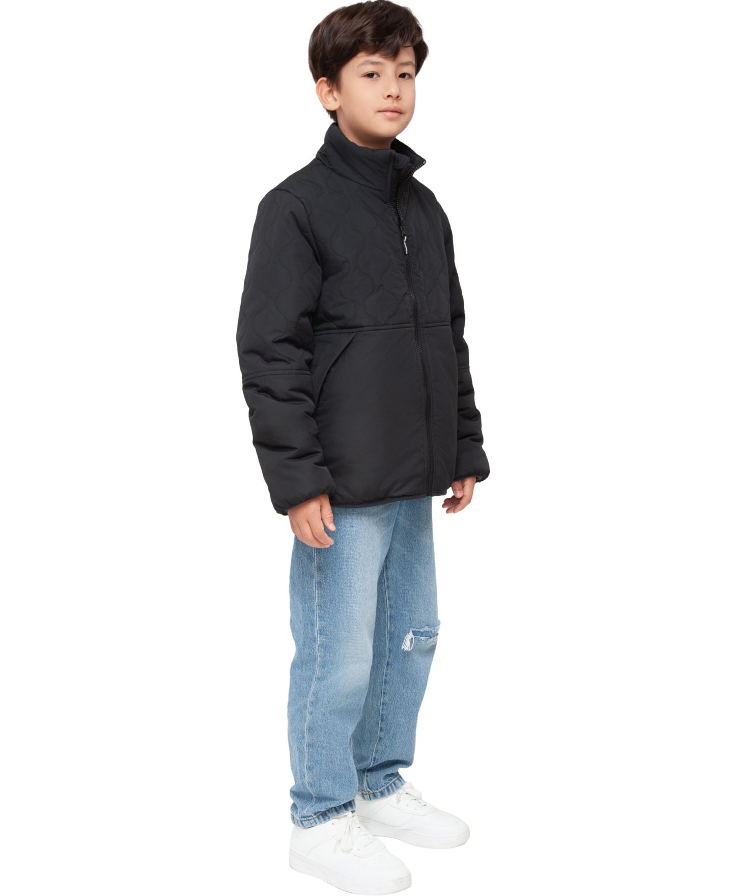 Куртка Rokka&Rolla Reversible Lightweight Fleece для мальчиков, цвет: Чёрный — фото 3